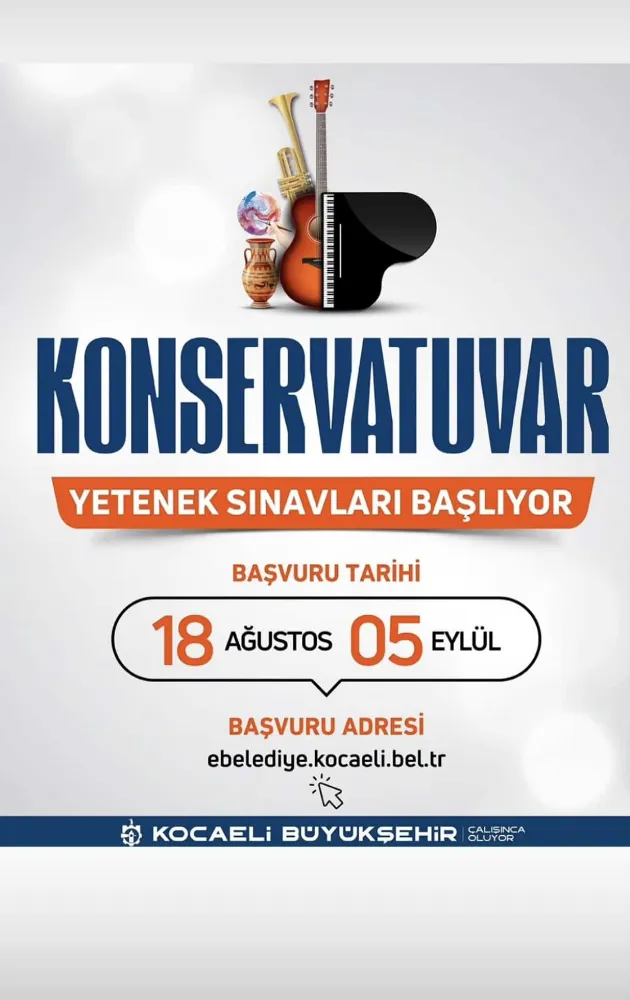 Büyükşehir Konservatuvarı yeni yeteneklerini arıyor